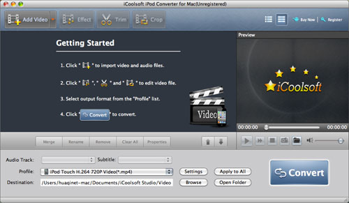 convert mp4 for ipod on mac